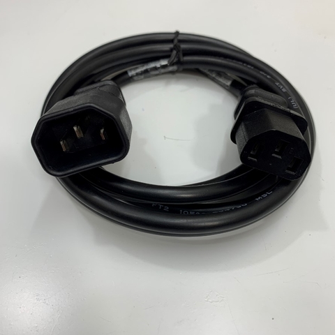 Dây Nguồn Cisco CAB-C13-C14-1.8M 6Ft Dài 1.8M AC Power Cord 10A 250V 18AWG 3x0.824mm² VW-1 105°C CSA SJT UL Cable OD 6.4mm E204978 MSL-Black