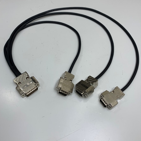 Cáp Splitter Y Cable DB15 Male D-Sub 2 Rows to Three 3 Port DB9 Male Dài 0.6M/0.8M/0.9M For Industrial Splitter Cable