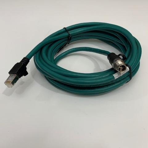 Cáp Kết Nối Cognex CCB-84901-2001-05 Ethernet Cable 5M M12 8 Pin Male X-Coded to RJ-45