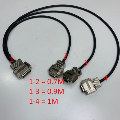 Cáp DB15 Male D-Sub 2 Rows to Three 3 Port DB9 Male Splitter Y Cable Dài 0.7M/0.9M/1M For Industrial Splitter Cable