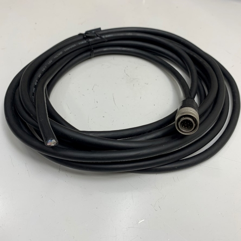 Cáp 5M 17ft Cable Connector Hirose 12 Pin Male HR10A-10P-12P(73) to 12 Core Open End For Power IO Cable Industrial Camera Hirose HR10 Series Circular