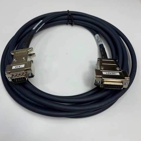 Cáp 3.8M 12.6ft 5005-1625/05 4000/A67 2122 Metal Shell Connector DB15 Female to DB15 HD VGA Male Cable Igus Chainfle CF98.02.08 8x0.25mm² 300/500V OD 7.2mm For Industrial Cable