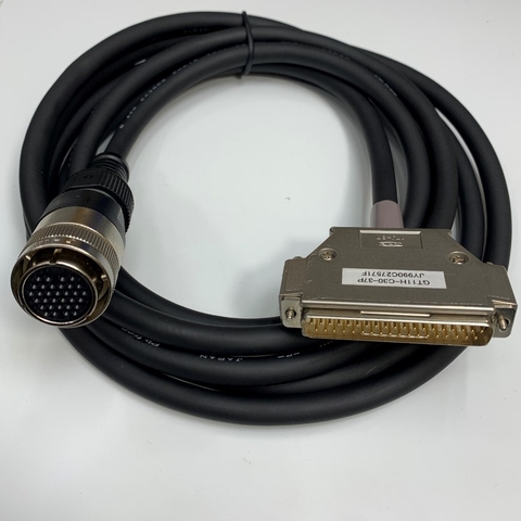 Cáp 3M 10ft GT11H-C30-37P Mitsubishi Communication Cable Connector DDK 17J-37 DB37 Male to 32 Pin Female Position Circular DDK Cable E13868 20276 VW-1 TACHII OD 10mm