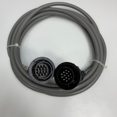 Cáp 3M 10ft SMEMA COM 12-44144_B_E03KD+ Connector AMP 182649-1 SMEMA 14 Pin Male to Male Cable E360614 UL CL2 24AWG STYLE 2576 80C 150V OD 7.8mm For Signal Motor Cable
