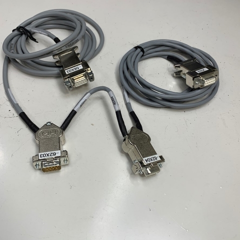 Cáp 2M 6.5ft H3-58W220-58W221-58W222 Cable Metal Shell Connector RS-232 Serial Splitter Y Cable DB9 Male And DB9 Female to 2 Port DB9 Male + Female