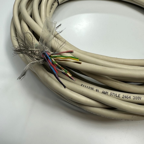 Cáp 16M 53ft Shielded 14 Core x 0.2mm² Cable E111235 LL89862 CSA 26AWG 80°C 300V Multi Pair OD 8.0mm Grey For Signals Servo Motor Encoder, Industrial I/O Communication