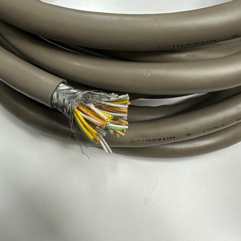 Cáp 1M 3.3ft 50 Core x 0.2mm² Hitachi E41447 STYLE 2464 VW-1 Shielded Cable 24AWG 80°C 300V Multi Pair OD 13mm Grey For Signals Servo Motor Encoder, Industrial I/O Communication