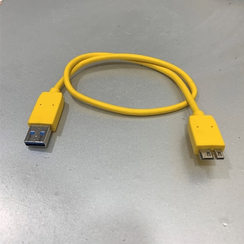 Cáp USB 3.0 Type A to Type Micro B Dài 47Cm Yellow Cable For Ổ Cứng Cắm Ngoài 2.5 inch Hardisk Eksternal WD, Seagate, Hitachi