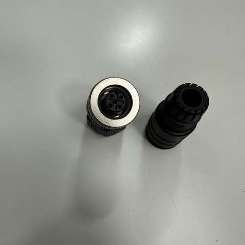 Đầu Jack Lumberg Automation Connector M12 A-Coded 4 Pin Female Straight IP65, IP67, RSC Series For Industrial Sensor Cable M12 Connector Circular