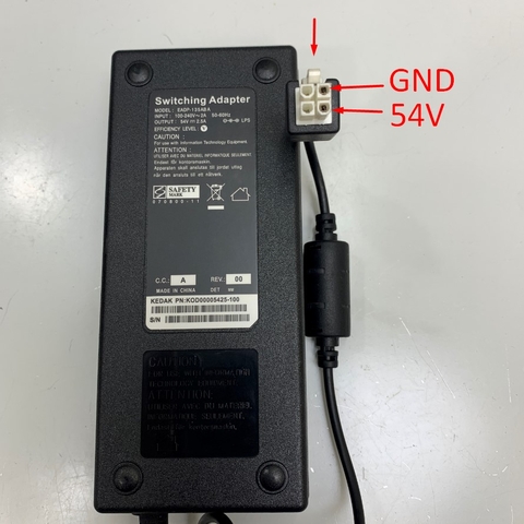 Adapter 54V 2.5A EADP OEM Delta ADP-150AR B 54V 2.78A Connector Size Molex 4 Pin Pitch 4.2mm For Switch PoE Cisco CBS350-8FP-E-2G-EU