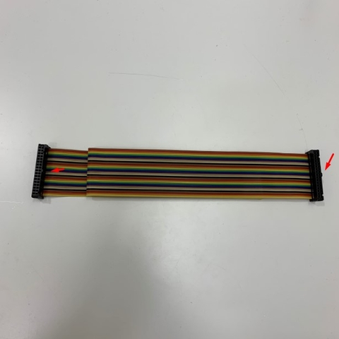 Cáp Bẹ Nhiều Mầu IDC 34 Pin 2.54mm Pitch Flat Ribbon Data Rainbow Color Cable Connector Type A Dài 0.6M
