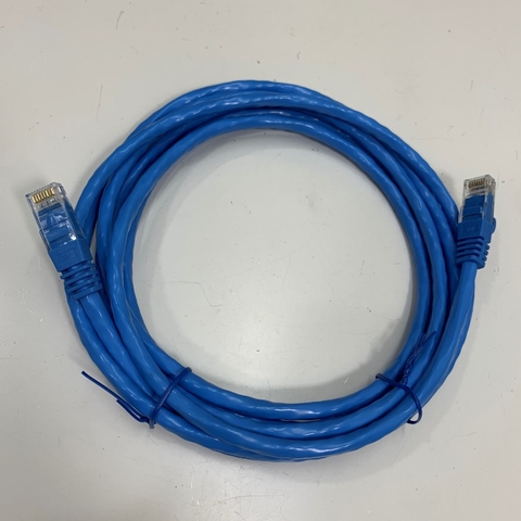 Cáp Mạng Đúc OEM UC-CMC030-01A Dài 3M 10ft Cable Blue CAT6 UTP 24AWG Industrial Ethernet Gigabit RJ45 For HMI PLC Ethernet RJ45 Cable