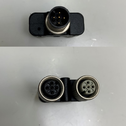 Đầu Jack T-Coupler WDM 6ES7 194-1KA01-0XA0 Siemens Connector M12 A-Code 5 Pin Male to 2x M12 5 Pin Female