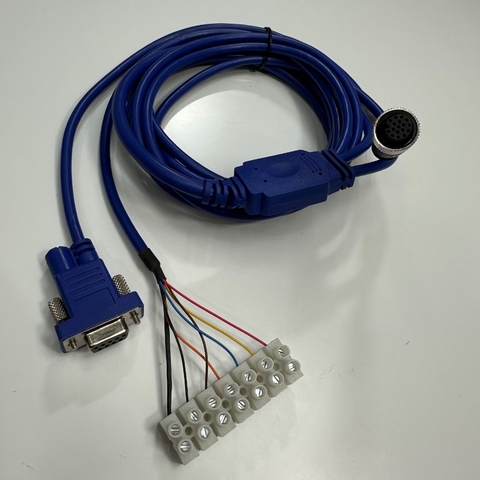 Cáp 2M 6.5ft Datalogic PW-CAB-M120-RS232&TRIG Cable M12 17 Pin A-Code Female to DB9 Female + I/O Cable For Datalogic Matrix120 220 300n 320 410N Barcode Scanner