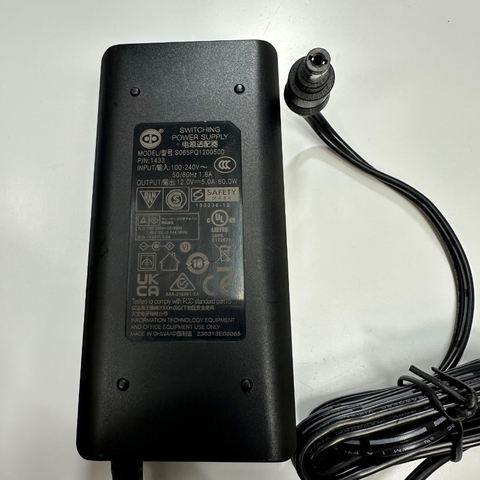 Adapter 12V 5A 60W Tenpao S065PQ1200500 Connector Tip Size 5.5mm x 2.1mm For HPE Aruba Wireless Access Point, HP Dell Monitor Power Supply, CCTV Security Camera DVR