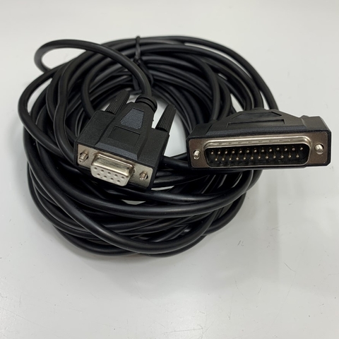 Cáp 5M 17ft AX-KO1710-500 RS-232C Shielded Cable DB25 Male to DB9 Female For Cân Điện Tử AND A&D Balance GP Series witch Computer Data Communication