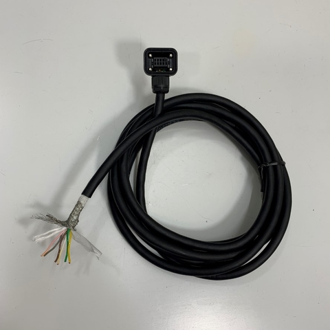 Cáp MR-J3ENCBL2.7M-A1-L Dài 2.7M Connector SM-1674320-1 9 Pin Plug to 6 Core Open Cut End Shielded Cable 6x0.25mm² OD 6.7mm For Servo Motor Encoder Mitsubishi in Korea