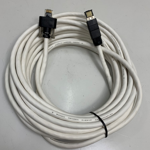 Cáp 7.8M 26ft Cable GigE BANDO DENSEN CAT6 Ethernet RJ45 to RJ45 Locking Screw Cable PVC White For Blackfly Basler Industrial Digital GigE Camera
