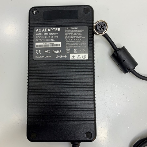 Adapter 24V 10A 240W GMY-0240100U Connector Tip Size 5 Pin Female For Màn Hình Phòng Mổ Và Nội Soi ADVAN AMM240WTD LCD Color Medical Monitor Synergy Medical