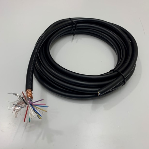 Cáp Tín Hiệu Chống Nhiễu Control Cable 8PR 16 Core x 0.28mm² 80C 80V 26AWG OD 9.0mm 1 Meter For ứng dụng để làm đường truyền CAN BUS trong máy hàn cắt