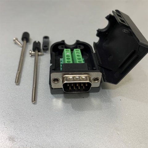 Rắc Cắm Mô Dun Bắt Vít Khối DB9 Connector RS232 Male 9 Pin RS485 Breakout Terminals COM Connectors