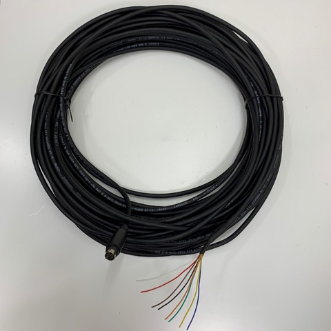 Cáp Điều Khiển GT10-C150R4-8P Dài 15M 50ft RS-422 Cable Connector MD8M to 8 Core Open Cut End For Mitsubishi PLC Melsec FX Series With HMI Mitsubishi GT10 GOT1000 GOT2000 Series