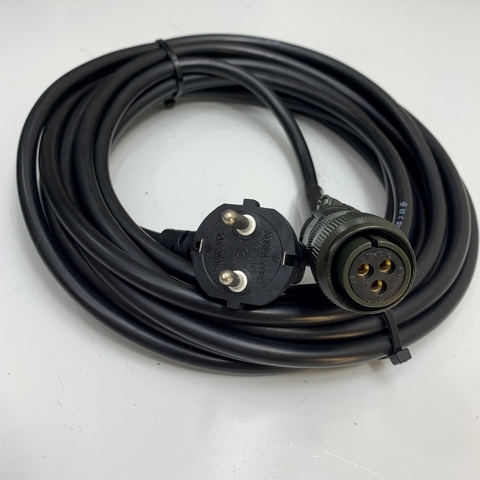 Dây Nguồn Korea Plug 16A 250V 3x1.5mm² Degree Europe Schuko CEE7/7 Plug to Yeonhab 16-10 3 Pin Female Connector Dài 6M 20ft