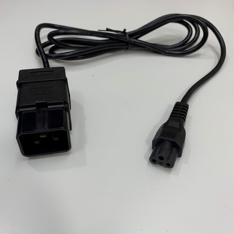 Dây Nguồn AC Power Cord IEC320 C20 Male to C5 Female Cable  6Ft Dài 1.8M 16A 250V to 10A-2.5A 18AWG 3x0.75mm² OD 6.0mm For Laptop Power Adapters, Printers, Digital Camera, Switch