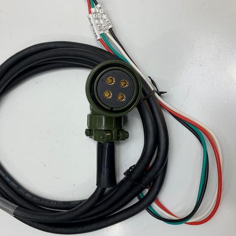 Cáp HOIST3 PW Dài 3.5M 11ft Power Cable AC Servo Drive SV7 Series witch Servo Motor Cable YONGJIN 22-22S 4 Pin Female Connector to 4 Core