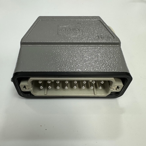 Đầu Nối Điện Công Nghiệp Jack HARTING Han 16A-M Connector HDC 16 Pin Male + PE 16A 250V 4KV3 + Panel 09200160540 HARTING