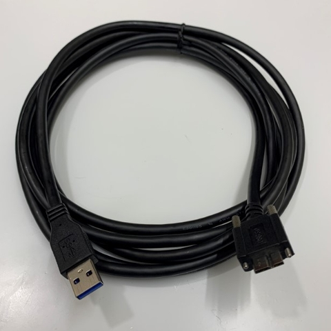 Cáp Kết Nối USB 3.0 Type A to Micro B Male Dài 3M Cable With Double Screw Locking Industrial Camera USB 3.0 Vision Cable Machine Vision