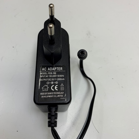 Adapter 5V 2A Shinyo FEB-163 Connector Tip Size 5.5mm x 2.5mm For Ethernet Media Converter, Máy Hút Ẩm Mini