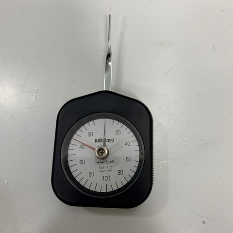 Đồng Hồ Đo Lực Tiếp Xúc Mitutoyo 546-133 Dial Tension Gauge, 10 to 100 mN Hàng Original Theo Thiết Bị Đã Qua Sử Dụng in Japan