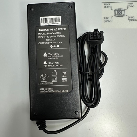 Adapter 54V 1.5A 81W Shenzhen OEM Thay Thế HP PA2 5066-2164 54V 1.67A 90W Connector Tip Size Molex 4 Pin Pitch 3.0mm For Switch HPE Aruba PoE+ DoE J9774A J9780A J9982A