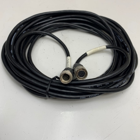 Cáp 7M 23ft Cable JUNGWOONTECH 12 Pin Hirose Male HR10A-10J-12P(73) to Female HR10A-10P-12S(73) For Sony Hitachi Panasonic Basler Hikvision Industrial Camera