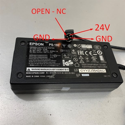 Adapter OEM Canon MG1-4558 24V 2.1A For Scanner Canon DR-1210C DR-2020U ScanFront 300 ScanFront 300P Connector Size 4 Pin Mini Din 10mm