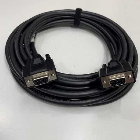 Cáp Agilent F1047-80002 Dài 5M 17ft RS232C Serial DB9 Female to Female Communication Shielded Cable Molex 26AWG UL E116273 80°C 300V OD 7.0mm Color Black