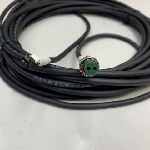 Dây Nguồn 10M 33ft IMOEXV-P3 20AWG × 2C(0.5SQ) 2517 105°C 300V VW-1 Connector 2 Pin Round Female Circular to 2 Pin Female JST SM 2.5mm For Robot Cable