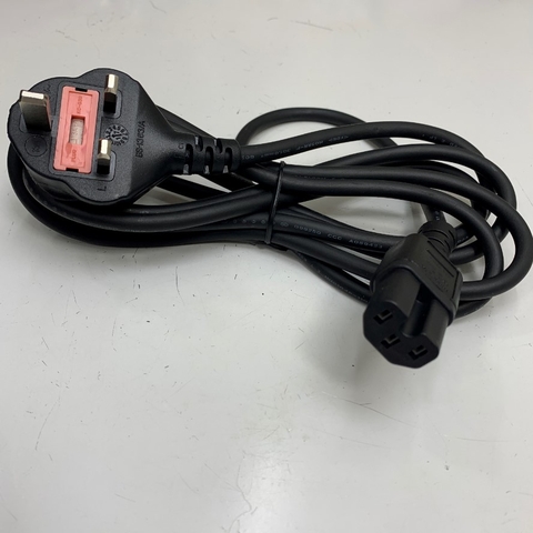 Dây Nguồn 2.5M 8.3ft CAB-TA-UK Cisco CAB-9K10A-UK= Power Cord UK BS1363 Plug to C15 Fused 13A Plug 10A 250V 18AWG 3x1.0mm² UL Cable OD 7.5mm For Switch Cisco Nexus, Cisco Catalyst Networking Switch