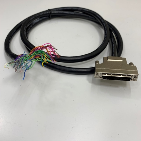 Cáp SCSI II HPDB 50 Pin DB50 Male to 50 Core Bare Wire Open End Dài 1.5M Shielded Cable E119932 OD 10mm