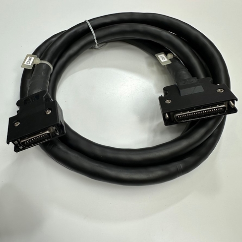 Cáp 1.7M 5.7ft SCSI Connector MDR 50 Pin Male to MDR 26 Pin Male Pitch 1.27mm Shielded Cable TATSUTA OD 14mm Black For Signal Servo Drive I/O Transfer Cable