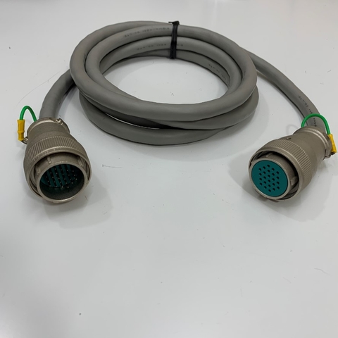 Cáp Kết Nối Máy Công Nghiệp JAE Circular 24 Pin Male to Female Connector SRCN Series Cable 6.5Ft Dài 2M For Denso Robot, HGR Industrial Surplus