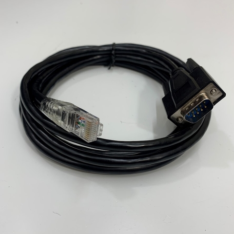 Cáp Đọc Vã Vạch Zebra Connection Cable RS232 RJ50 10 Pin 10P10C to DB9 Male 7FT Dài 2M Lấy Nguồn Từ Máy Mounter Thông Qua Cáp Omron XM2S-09 Connector