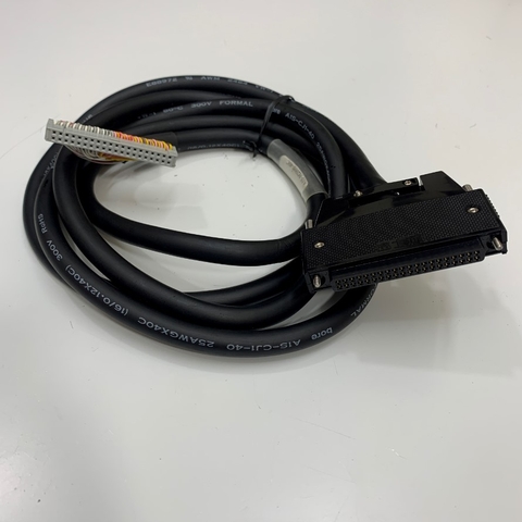 Cáp bore A1S-M200B-40C 6.5Ft Dài 2M Connector MIL Data Cable A6CON1 40 Pin to IDC 40 Pin Connector Round Cable For Servo Driver/PLC and Terminal Block Breakout Board