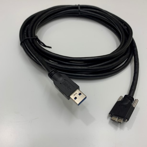 Cáp Basler Cable USB 3.0 Type A to Micro B Male Dài 4M With Double Screw Locking For Basler ace Cameras