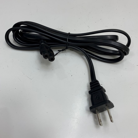 Dây Nguồn YIP CHUN T-0010 E56293 YC-003 7A 125V AC Power Cord NEMA 1-15P to IEC 320 C7 18AWG 2C 2x0.824mm² VW-1 105°C 300V  Black Dài 1.8M 6ft