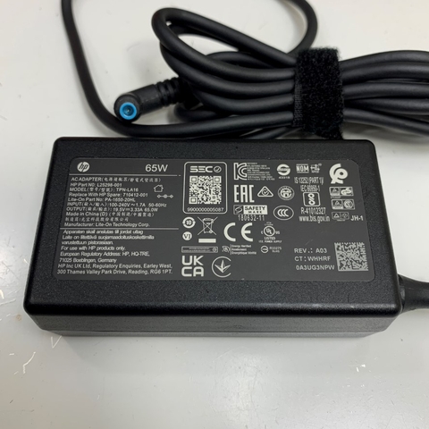 Adapter 19.5V 3.33A 65W L25298-001 TPN-LA16 Power Supply Connector Size 4.5mm x 3.0mm For HP 340 NoteBook Series HP 348 G4