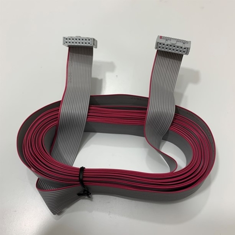 Cáp 16 Pin Flat Ribbon Data Cable Grey Dài 5M IDC Female Connector Pitch 2.54mm - Cable Pitch 1.27mm