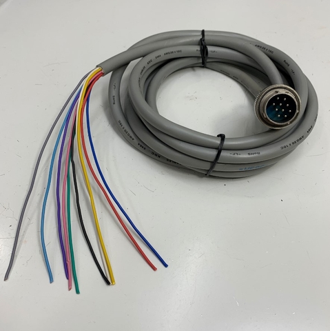 Cáp SAM WOO 21-10 10 Pin Male Connector to 10 Core Bare Wire Open End Dài 3.3M 11ft Cable Sound & Control KDC 2464 AWG20 x 10C OD 9.5mm For Servo Motor J36