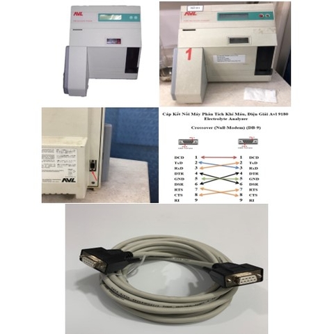 Cáp Kết Nối Máy Phân Tích Khí Máu, Điện Giải Avl 9180 Electrolyte Analyzer Giao Diện RS232 Trao Đổi Dữ Liệu Với Máy Tính Communication Crossover DB9 Female to Female Dài 5M